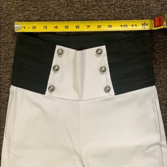 Pants High Waisted White Size M - Picture 6 of 8